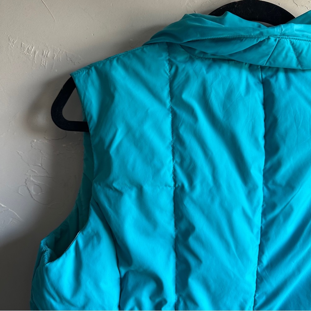 Coldwater Creek Down Puffer Vest Teal Blue Cozy Outdoor Layer Sz M - Picture 9 of 11